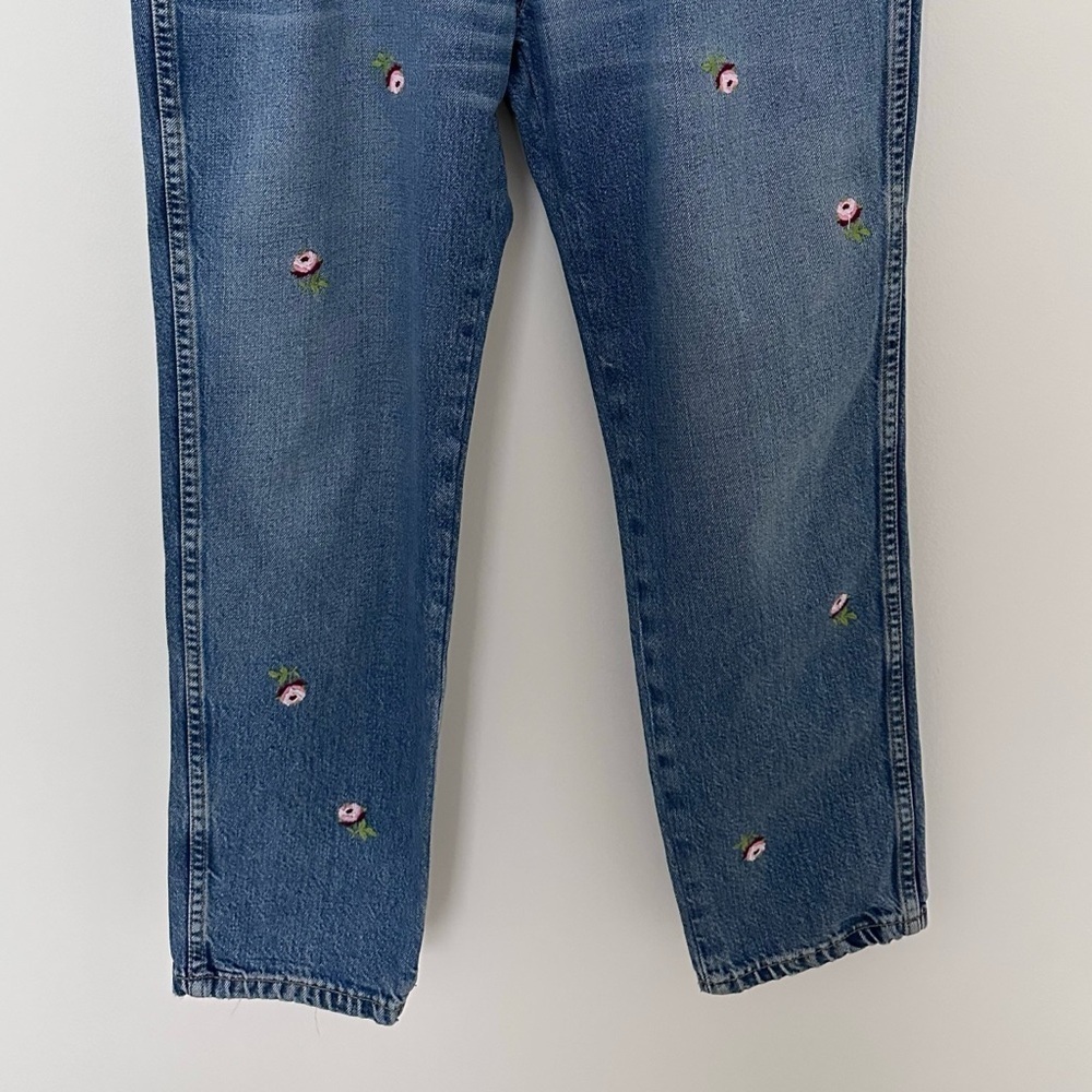 The Great The Fellow Floral Embroidered Denim Jeans - Picture 8 of 14